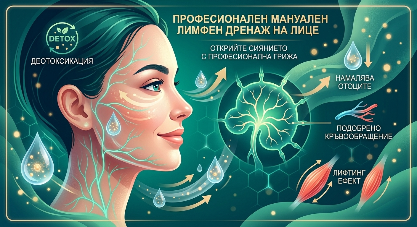 Професионален мануален лимфен дренаж на лице