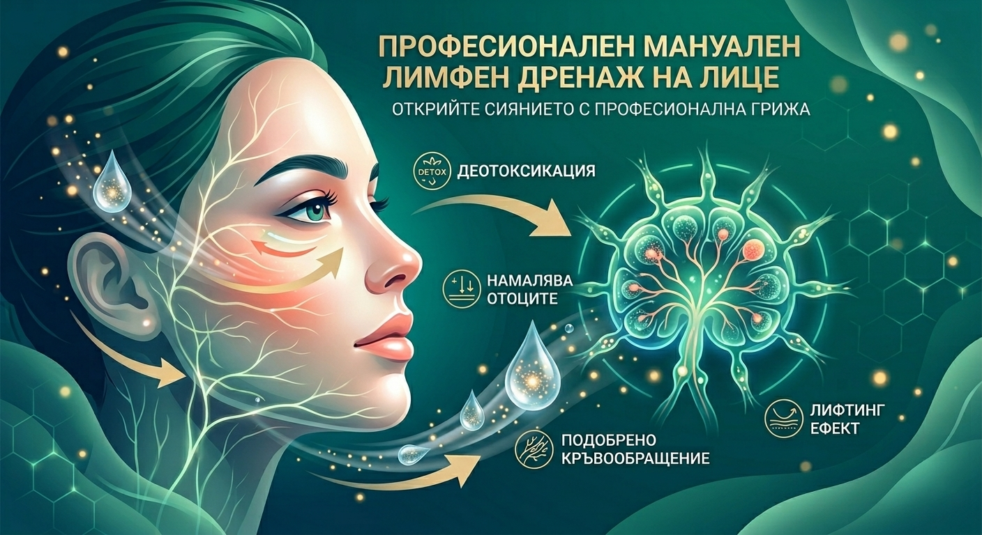 Глимфатичен мануален лимфен дренаж на лице